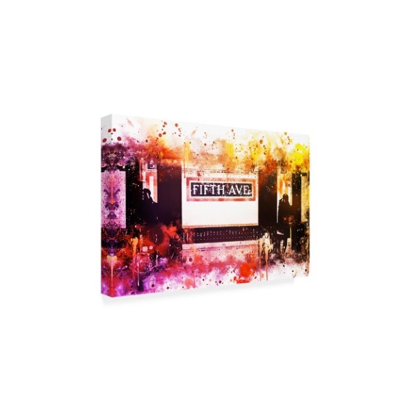 Philippe Hugonnard 'NYC Watercolor Collection - Fifth Avenue Station' Canvas Art,16x24